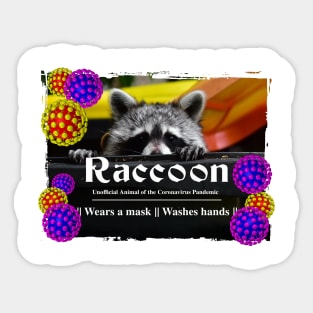 Mascot Raccoon Sticker